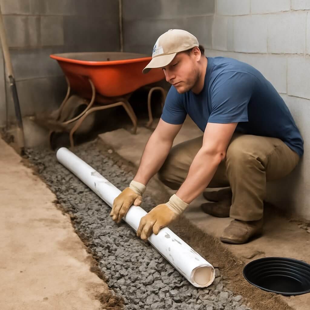 Installing Basement Drainage Systems Step by Step